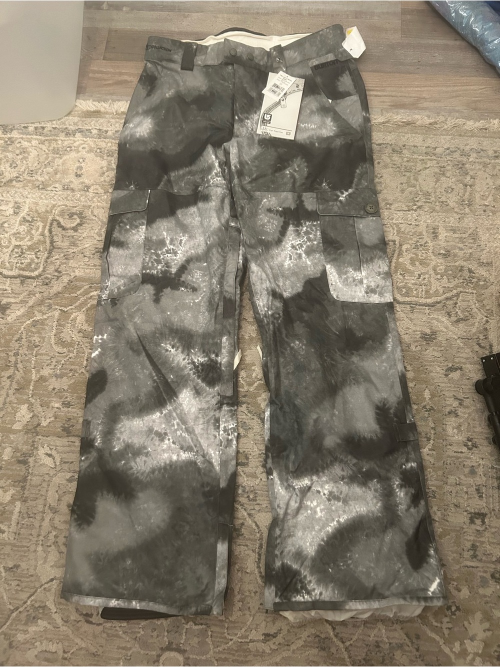 Burton Grey/Black Tie-Dye Snow Pants